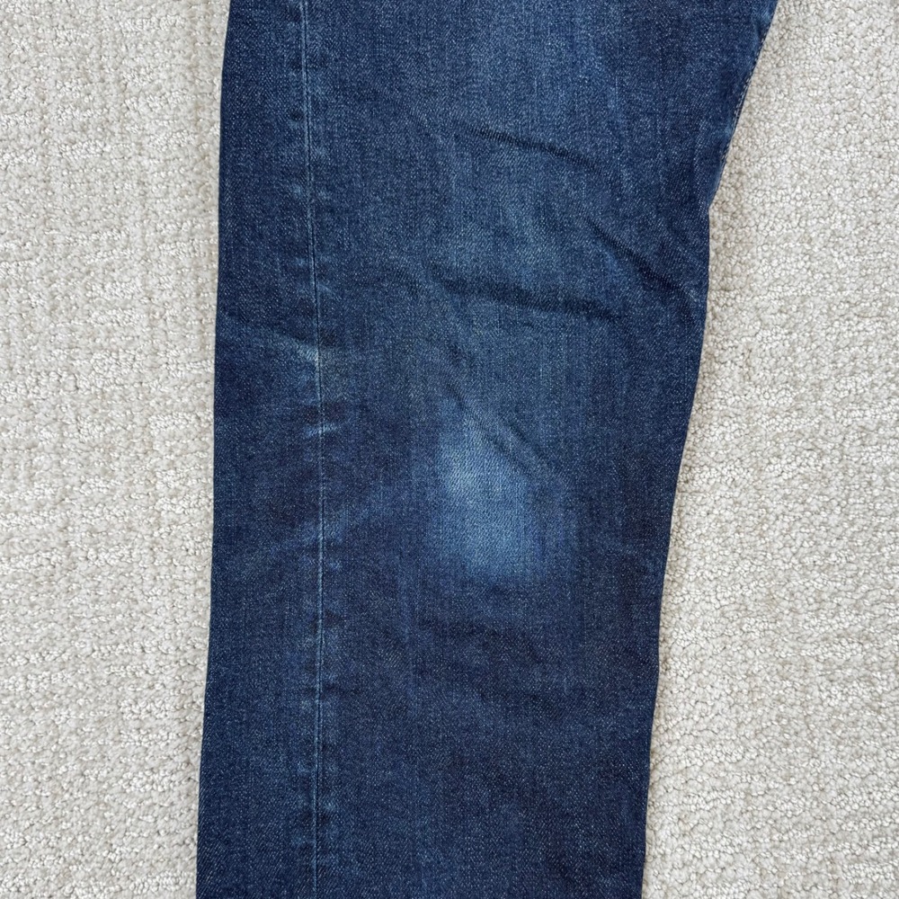 Uniqlo Mens 34x32 Selvedge Denim Slim Straight Stretch Blue Jeans - Picture 6 of 12